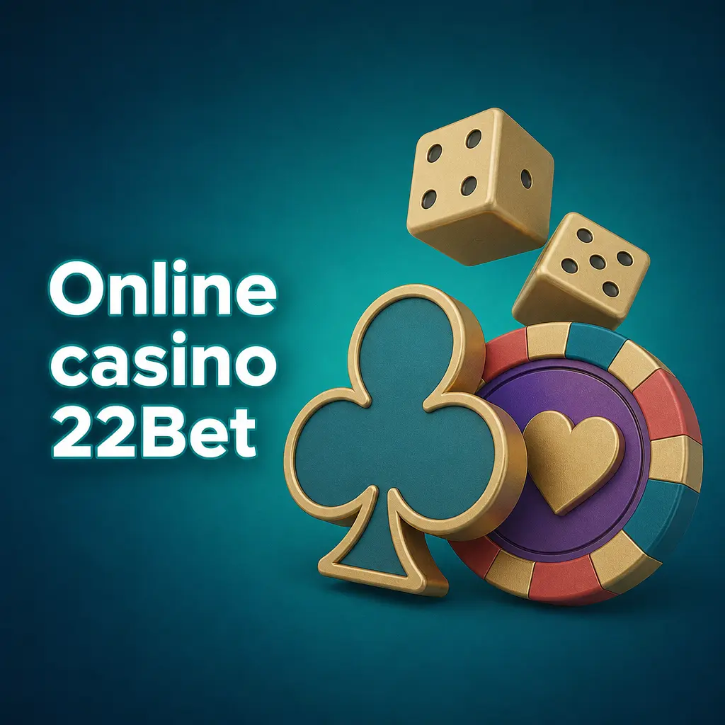 Casino sekce 22Bet s automaty, crash hrami a stolními hrami jako ruleta, blackjack nebo baccarat.