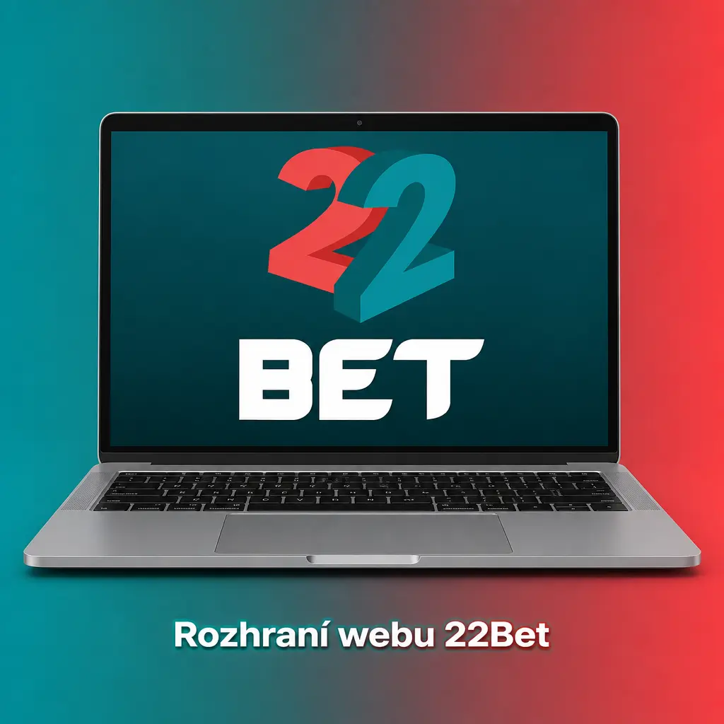 Domovská stránka 22Bet s navigační lištou Sport, Live, Casino a panelem lig včetně Chance Ligy a Extraligy
