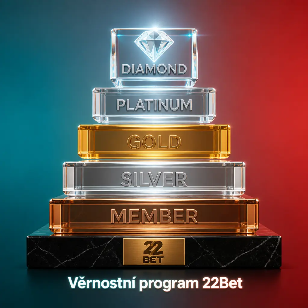 Věrnostní program 22Bet: body za sázky, čtyři úrovně a cashback až po platinovou úroveň s VIP výhodami